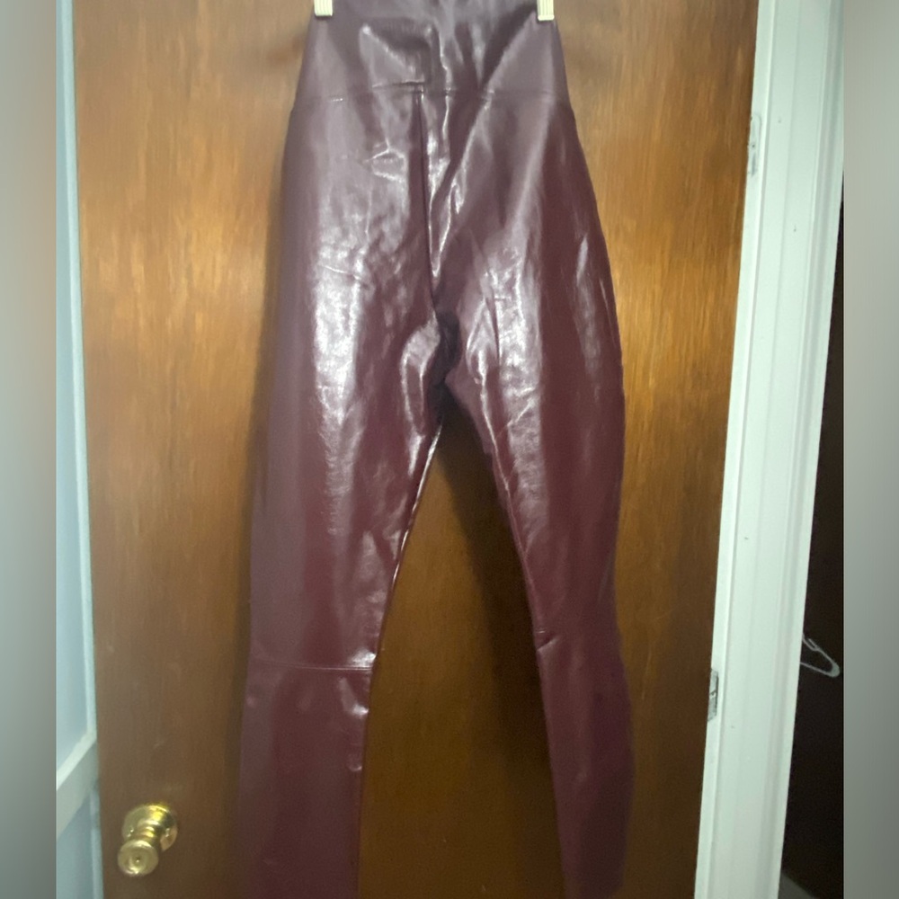 Spanx Maroon Leather tights